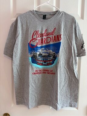 Cleveland Guardians MLB Promotional Giveaway T-Shirt, very gently used.